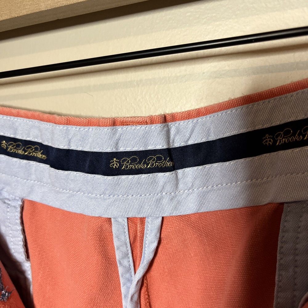 Brooks Brothers Men's Martini Shorts Salmon Pink 36 Embroidered Vacation Cruise - Picture 6 of 7